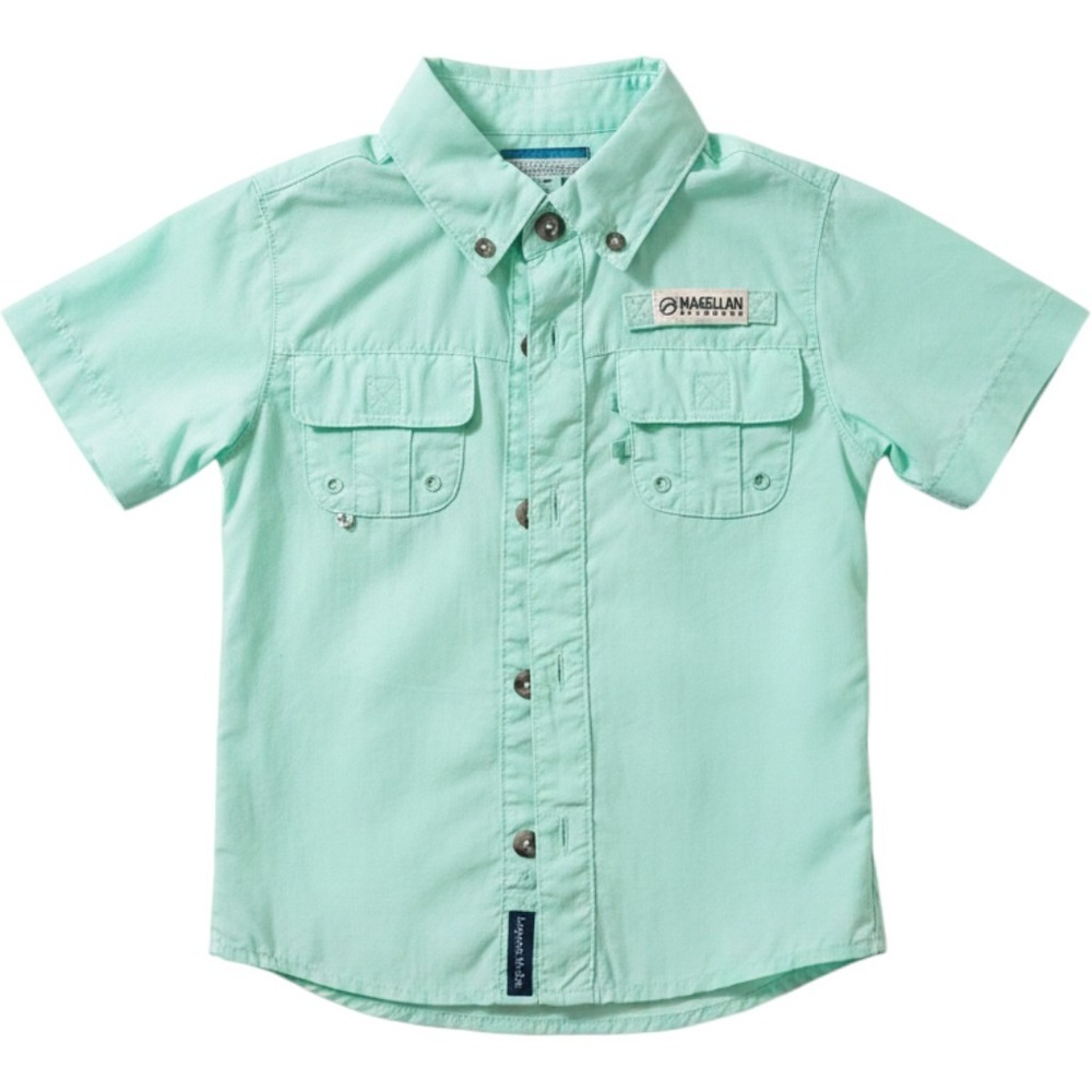 Magellan Outdoors Fish Gear Mint Green Short Sleeve Fishing Shirt Toddler 2T